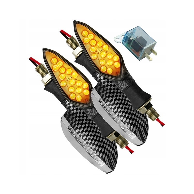 4x carbon fiber LED turn signals