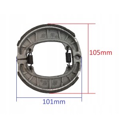 Brake shoes set, rear ATV 110x25 quad