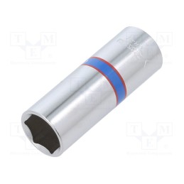 1 pcs x KING TONY - 223513M - Socket, 6-angles,socket spanner, HEX 13mm, 1/4', 50mm, long