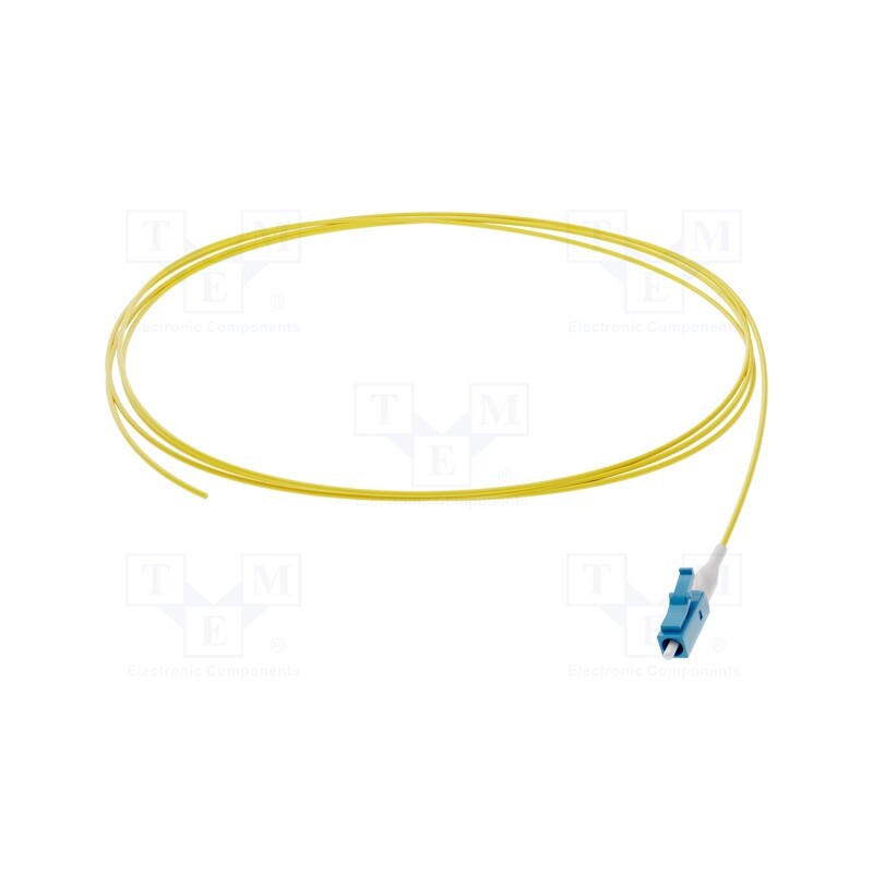 1 pcs x FIBRAIN - G-LC-XX-S-001.0-P9-D-09-Y - Optic fiber pigtail, LC/UPC, 1m, Optical fiber: 900um, yellow