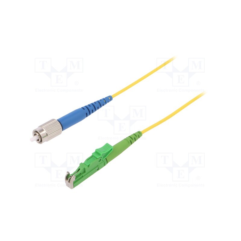 1 pcs x FIBRAIN - G-E2A-FC-S-005.0-SX-D-18-Y - Fiber patch cord, E2/APC,FC/UPC, 5m, Optical fiber: 9/125um, Gold