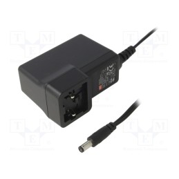 1 pcs x MEAN WELL - GEM30I09-P1J - Power supply: switched-mode, plug, 9VDC, 3.33A, 30W, Out: 5,5/2,1