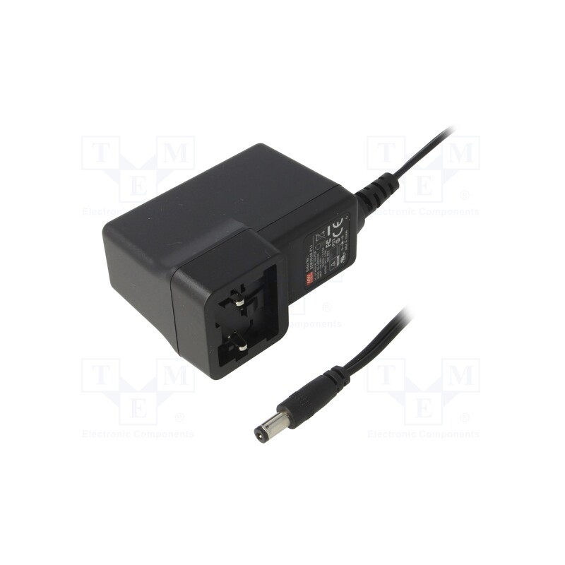1 pcs x MEAN WELL - GEM30I09-P1J - Power supply: switched-mode, plug, 9VDC, 3.33A, 30W, Out: 5,5/2,1