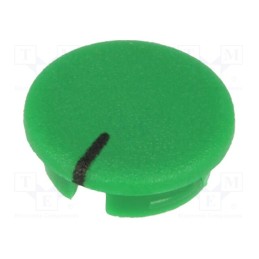 2 pcs x OKW - A4123105 - Cap, ABS, green, push-in, Pointer: black, round, A2523,A2623