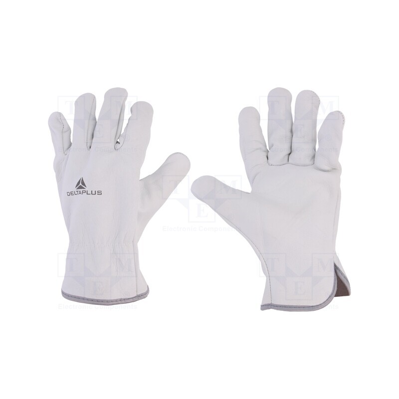 1 set x DELTA PLUS - FBN4911 - Protective gloves, Size: 11, natural leather, FBN49