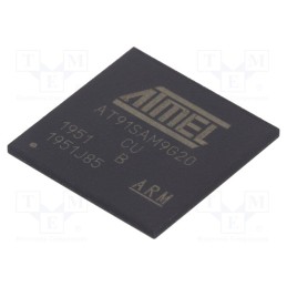 1 pcs x MICROCHIP TECHNOLOGY - AT91SAM9G20B-CU - IC: ARM microprocessor, ARM926, 0.9÷1.1VDC, SMD, LFBGA217