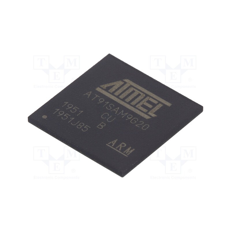 1 pcs x MICROCHIP TECHNOLOGY - AT91SAM9G20B-CU - IC: ARM microprocessor, ARM926, 0.9÷1.1VDC, SMD, LFBGA217