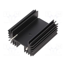 1 pcs x OHMITE - RA-T2X-51E - Heatsink: extruded, TO218,TO220,TO247, black, L: 25mm, W: 42mm, R