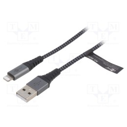 1 pcs x Goobay - 49267 - Cable, USB 2.0, Apple Lightning plug,USB A plug, 0.5m, 480Mbps