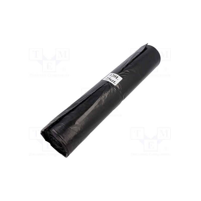 1 rol x PLAST - 03-02-12714 - Trash bags, polyetylene LD, black, 120l, 25pcs.
