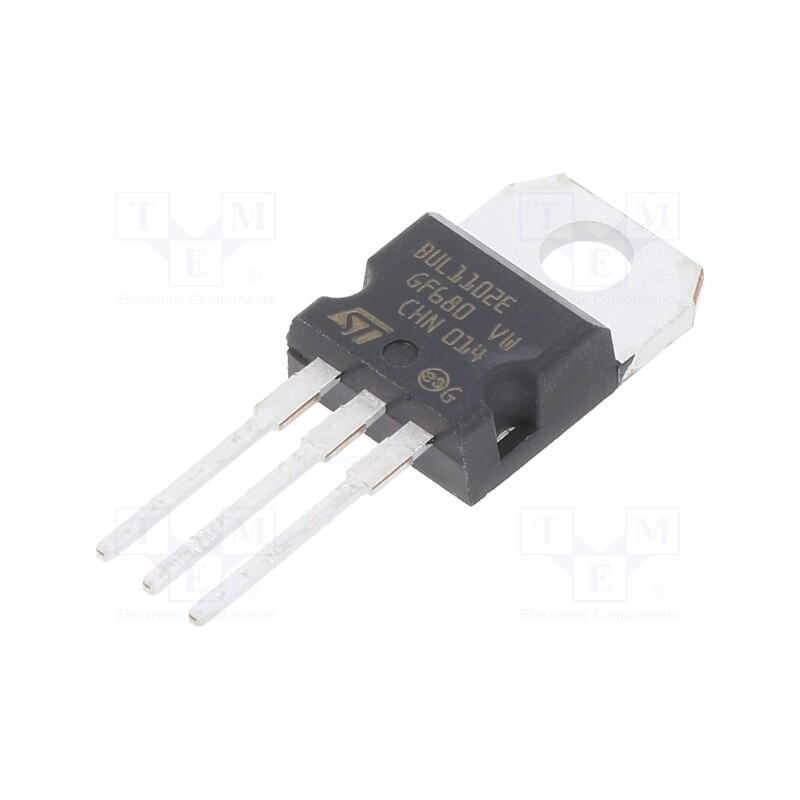 1 pcs x STMicroelectronics - BUL1102E - Transistor: NPN, bipolar, 450V, 4A, 70W, TO220AB, 1.23÷1.32mm