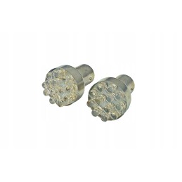 LED bulb ba15d 12v 1w red, 2 pcs, ECE-free