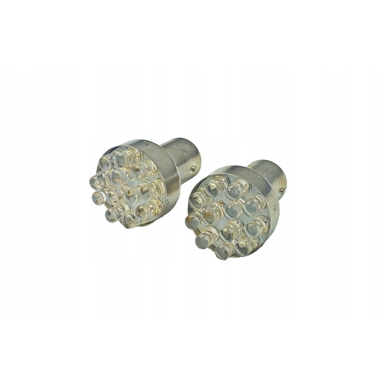 LED bulb ba15d 12v 1w red, 2 pcs, ECE-free