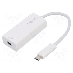 1 pcs x LOGILINK - UA0360 - Adapter, mini DisplayPort socket,USB C plug, 0.15m, white, white