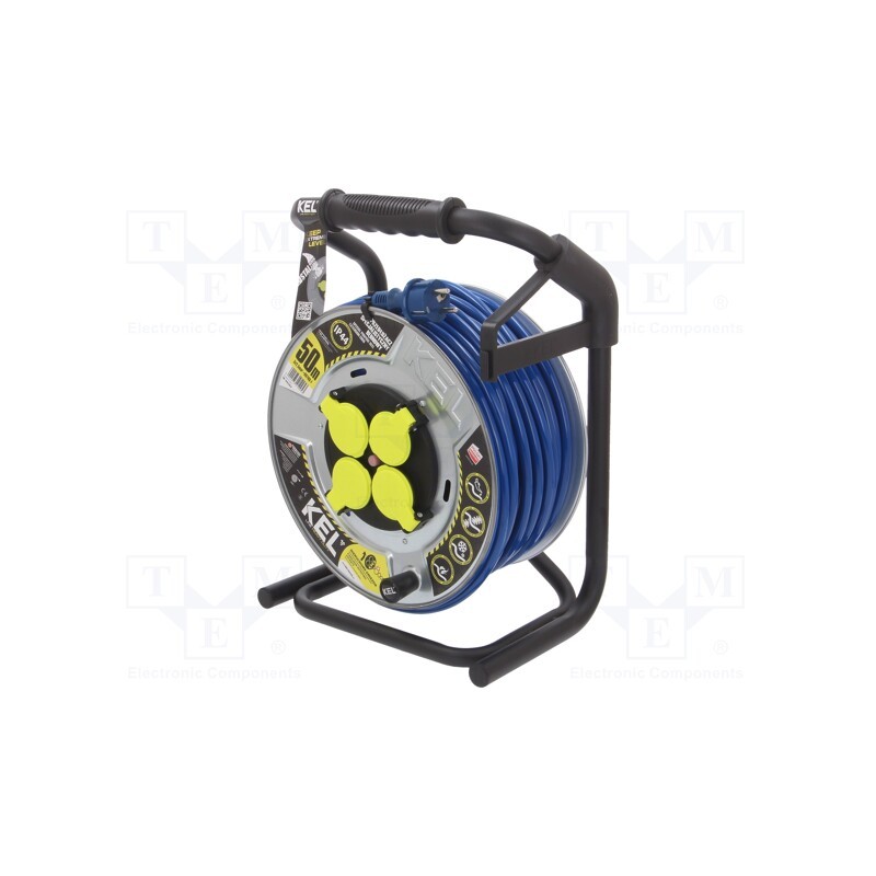 1 pcs x KEL - W-99283 - Extension lead, 3G2.5mm2, reel,with non-rotating sockets, PUR