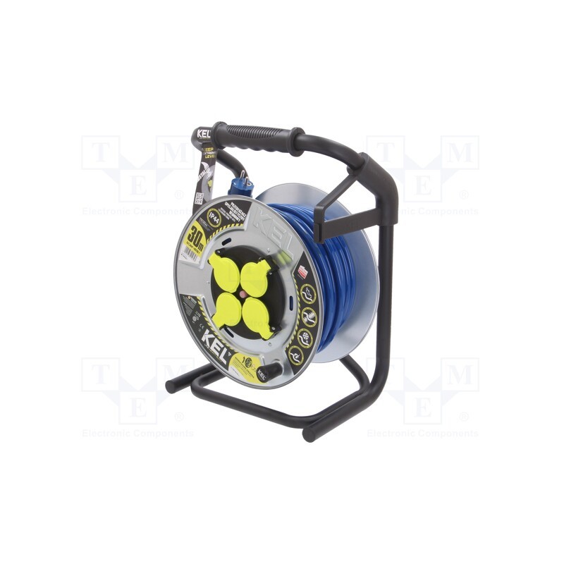 1 pcs x KEL - W-99267 - Extension lead, 3G2.5mm2, reel,with non-rotating sockets, PUR