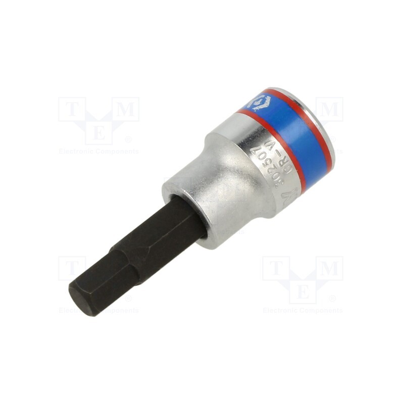 1 pcs x KING TONY - 302507 - Socket, hex key,socket spanner, HEX 7mm, 3/8', 50mm