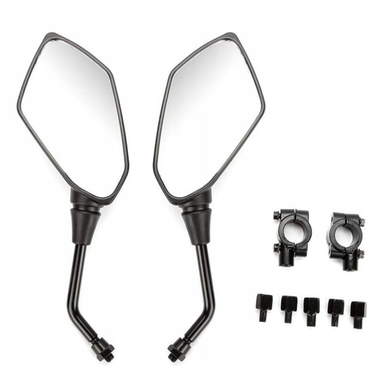 Mirrors for scooter, motorcycle, quad, atv, universal, m8, m10, reduction clamps