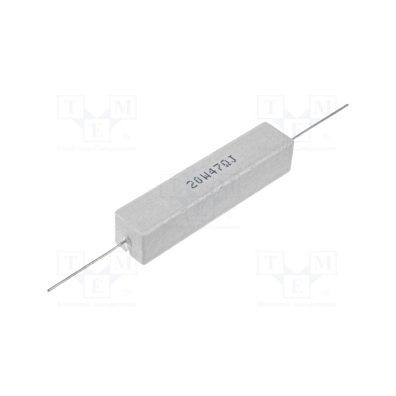 2 pcs x SR PASSIVES - CRL20W-0R22 - Resistor: wire-wound, cement, THT, 220mΩ, 20W, ±5%, 13x13x60mm