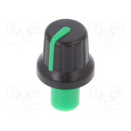 2 pcs x SR PASSIVES - - - Knob: slider, yellow, 24x11x10mm, Width shaft 4mm, plastic