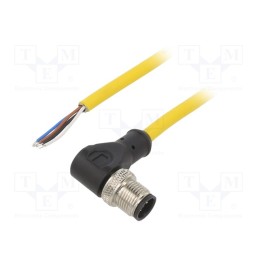 1 pcs x MUELLER ELECTRIC - C4B05M005 - Connection lead, M12, PIN: 4, angled, 5m, plug, 250VAC, 4A, PVC, IP68