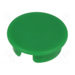 2 pcs x OKW - A4116005 - Cap, ABS, green, push-in, round, A2516,A2616