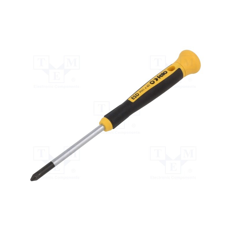 1 pcs x FELO - 252 102 80 - Screwdriver, precision, Phillips, PH1, 60mm