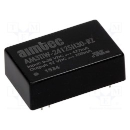 1 pcs x AIMTEC - AM3TIW-2412SH30-RZ - Converter: DC/DC, 3W, Uin: 9÷36V, Uout: 12VDC, Iout: 250mA, DIP24