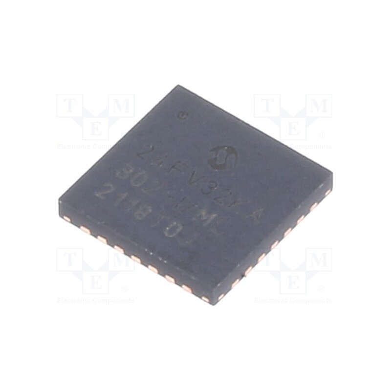 1 pcs x MICROCHIP TECHNOLOGY - PIC24FV32KA302-I/ML - IC: PIC microcontroller, 32kB, 32MHz, SMD, QFN28, PIC24