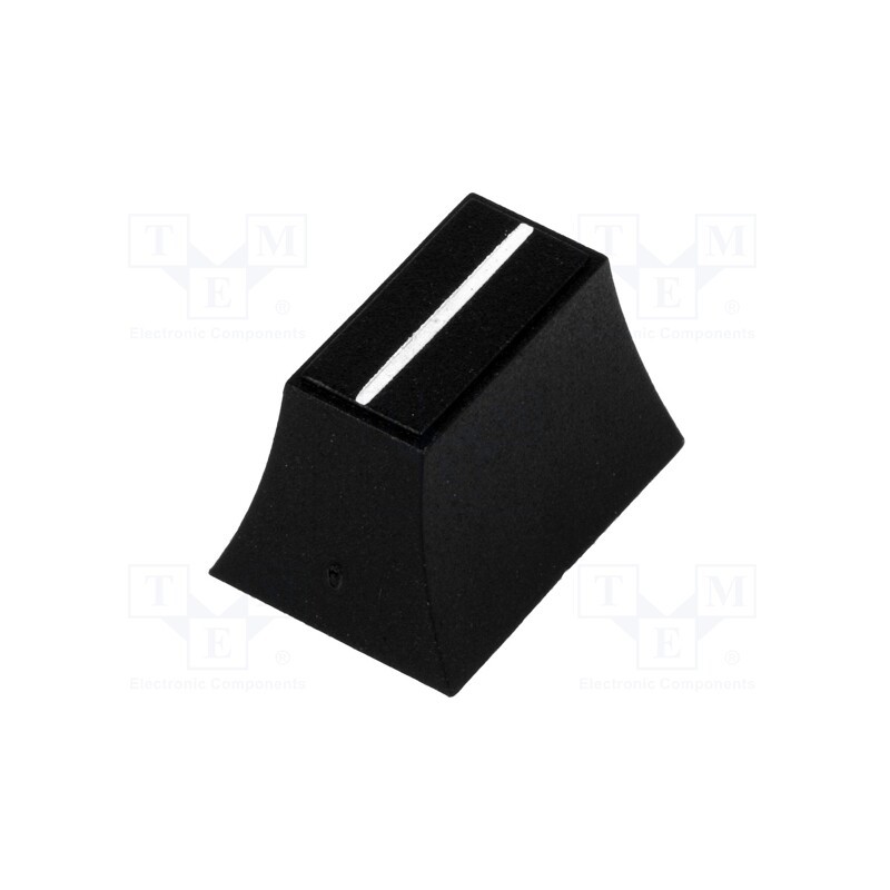 2 pcs x CLIFF - CS2 TYPE 6MM BLACK - Knob: slider, black, 20x14x13mm, width shaft 6,3mm, plastic