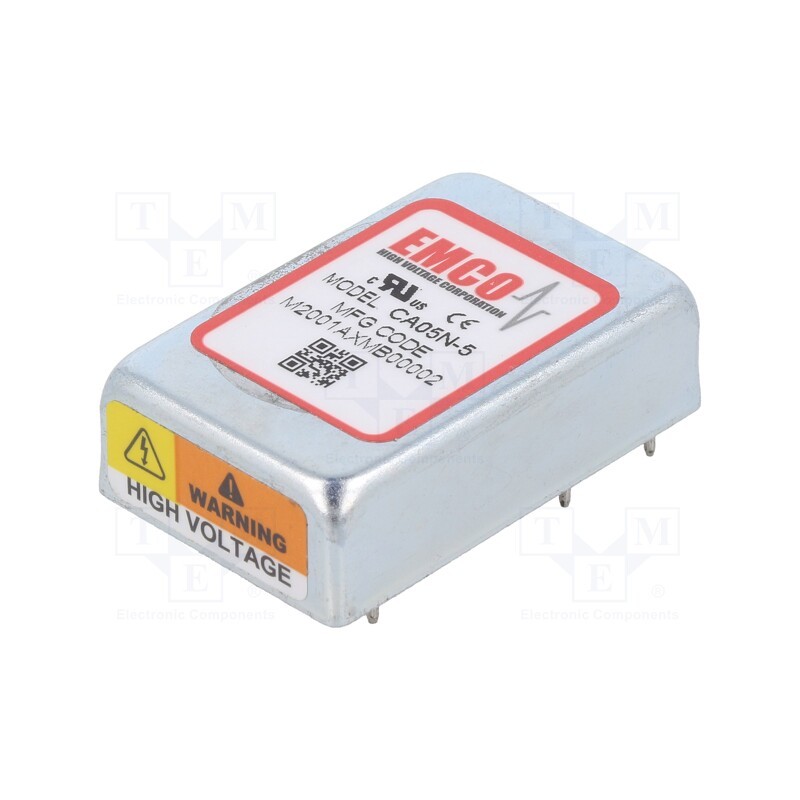1 pcs x XP POWER - CA05N-5 - Converter: DC/DC, 1W, Uin: 5V, Uout: 0÷-500VDC, Iout: 2mA, 250kHz