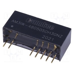 1 pcs x AIMTEC - AM3IW-480505DH30NZ - Converter: DC/DC, 3W, Uin: 18÷75V, Uout: 5VDC, Uout2: 5VDC, SIP10