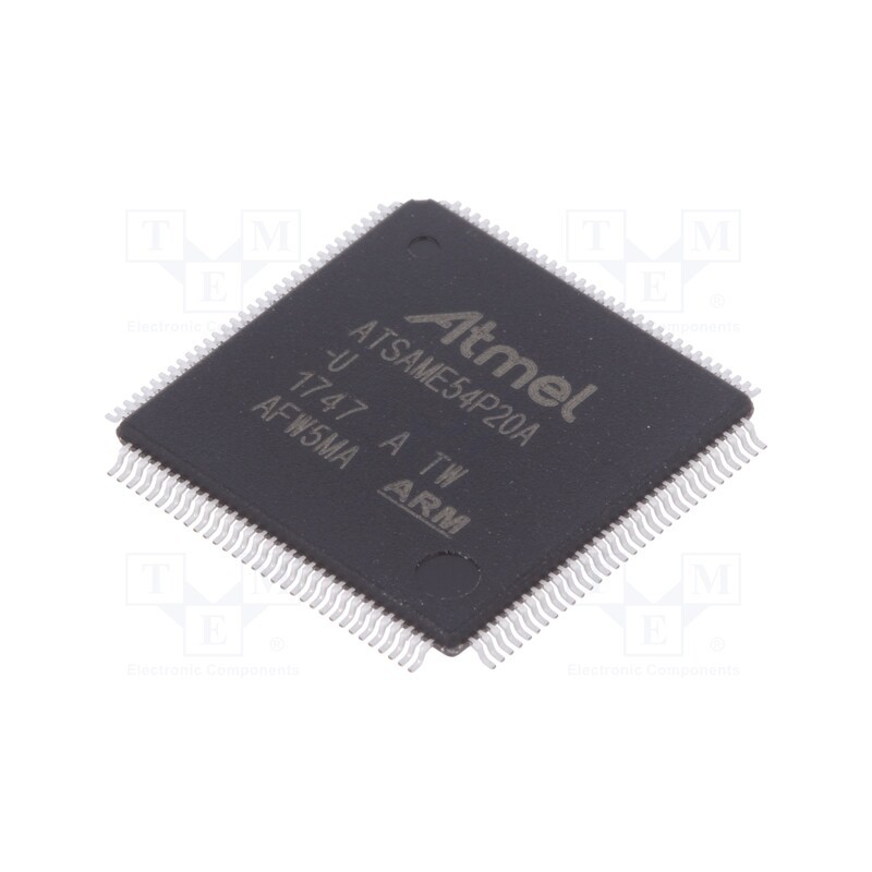 1 pcs x MICROCHIP TECHNOLOGY - ATSAME54P20A-AU - IC: ARM microcontroller, TQFP128, 1.71÷3.6VDC, ATSAME5