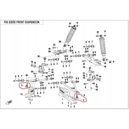 Lower wishbone kingpin front cf moto 450 500 520 550 600 625 800
