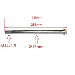 Rear swing arm axle 255xm14 for ATV quad