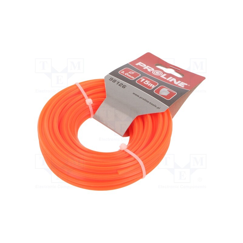 1 pcs x PROLINE - 98126 - Trimmer line, L: 15m, polyamide, square, Size: 3mm