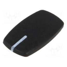 2 pcs x OKW - A5040100 - Cap, ABS, black, push-in, Pointer: white, oval, A2440