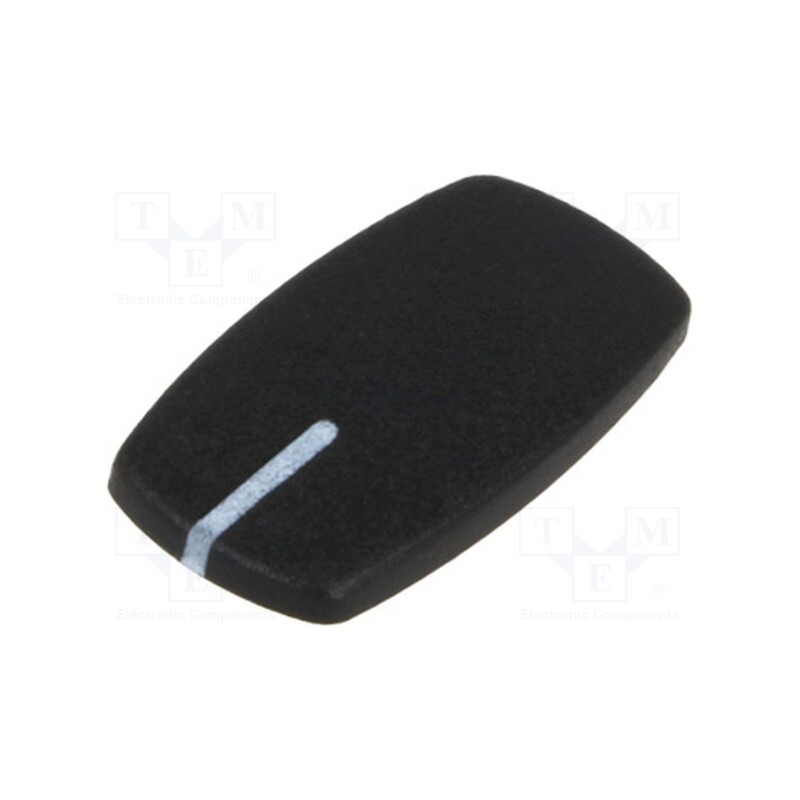 2 pcs x OKW - A5040100 - Cap, ABS, black, push-in, Pointer: white, oval, A2440