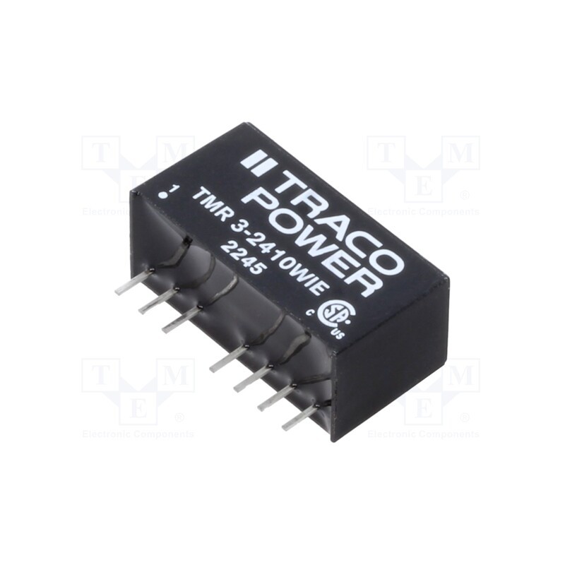 1 pcs x TRACO POWER - TMR 3-2410WIE - Converter: DC/DC, 3W, Uin: 9÷36V, Uout: 3.3VDC, Iout: 400mA, SIP8