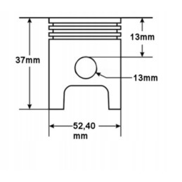 Piston 52 4 mm quad cross atv engine 110cc 125cc