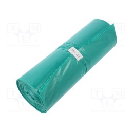 1 rol x PLAST - 03-02-25721A - Trash bags, polyetylene LD, green, 240l, 10pcs.