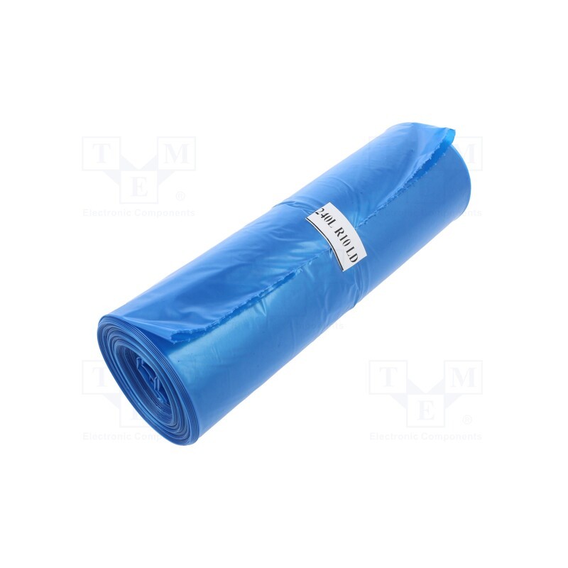 1 rol x PLAST - 03-02-25723 - Trash bags, polyetylene LD, blue, 240l, 10pcs.