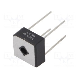 1 pcs x DC COMPONENTS - MP604G - Bridge rectifier: single-phase, Urmax: 400V, If: 6A, Ifsm: 180A