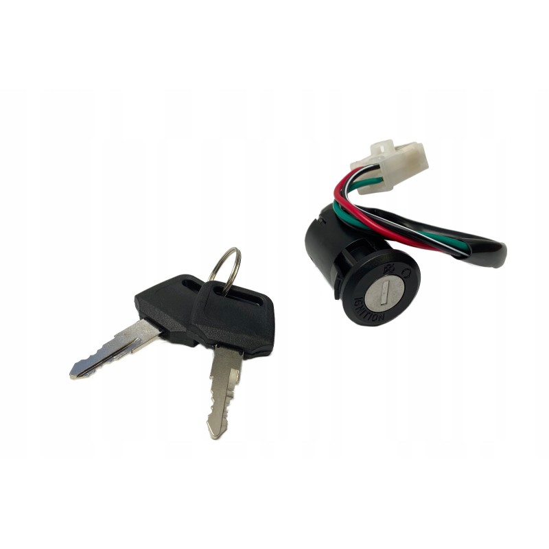 Ignition switch set, ATV 200, 4 pins, female, with keys