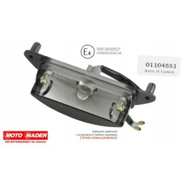 Lamp registration light atv quad motorcycle scooter homologation