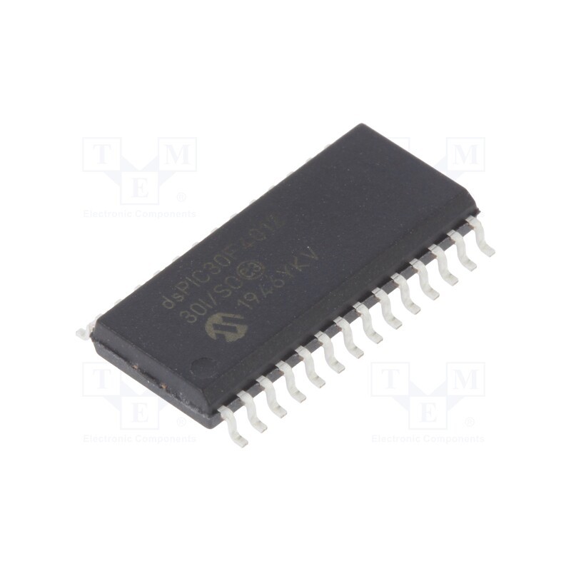 1 pcs x MICROCHIP TECHNOLOGY - DSPIC30F4012-30I/SO - IC: dsPIC microcontroller, 48kB, 1kBEEPROM,2kBSRAM, SO28, DSPIC
