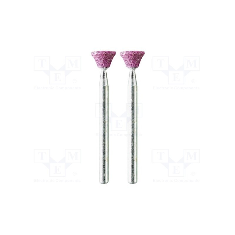1 set x PG MINI - M.2235 - Grindingstone, Ø: 8mm, Ø: 3mm, Tip mat: aluminium oxide, 2pcs.