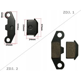 Brake pads atv 125 front hb