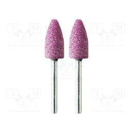 1 set x PG MINI - M.2145 - Grindingstone, Ø: 10mm, Ø: 3mm, Tip mat: aluminium oxide, 2pcs.