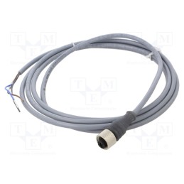 1 pcs x TELEMECANIQUE SENSORS - XZCPV1141L2 - Connection lead, M12, PIN: 4, straight, 2m, plug, 250VAC, 3A, 300VDC